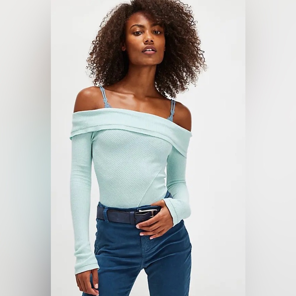 NWT Free People Autumn Cozy Bodysuit Intimately in Color: Harbor Grey